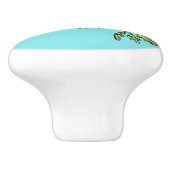 可愛いおもしろいチラシの海ドラゴン漫画イラストレーション セラミックノブ (側面)