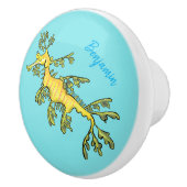 可愛いおもしろいチラシの海ドラゴン漫画イラストレーション セラミックノブ (右)