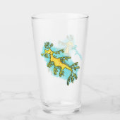 可愛いおもしろいチラシの海ドラゴン漫画イラストレーション タンブラーグラス (正面)
