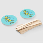 可愛いおもしろいチラシの海ドラゴン漫画イラストレーション ハンドファン (組立なし)