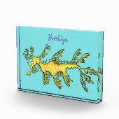 可愛いおもしろいチラシの海ドラゴン漫画イラストレーション フォトブロック (右)