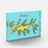 可愛いおもしろいチラシの海ドラゴン漫画イラストレーション フォトブロック (左)