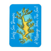 可愛いおもしろいチラシの海ドラゴン漫画イラストレーション マグネット (縦)