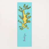 可愛いおもしろいチラシの海ドラゴン漫画イラストレーション ヨガマット (裏面)