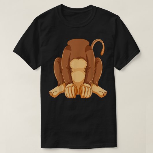 可愛いおもしろいチンパンジー動物性対猿のコスチュウ Tシャツ (デザイン正面)