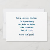 可愛いおもしろいテディベアビーチ引っ越しましたビジットアノ 案内状 (裏面)