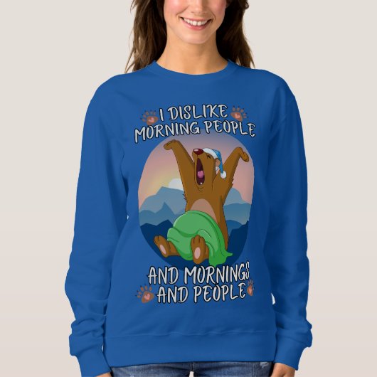 可愛いおもしろいテディベア スウェットシャツ (正面)