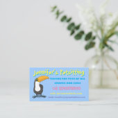 可愛いおもしろいトゥーカン鳥ペット座りサービス 名刺 (スタンド正面)