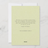 可愛いおもしろいトレンディーメリークリスマススロース シーズンカード (裏面)