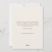 可愛いおもしろいトレンディーメリークリスマススロース シーズンカード (裏面)