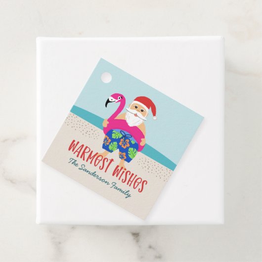 可愛いおもしろいトロピカルサンタプールフロート名 フェイバータグ (インサイチュ)