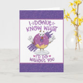 可愛いおもしろいドーナツ カード (黄色い花)