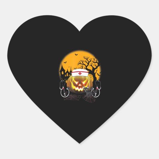 可愛いおもしろいナース衣装ハロウィーン聴診器パム ハートシール (正面)