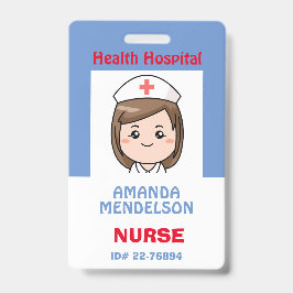 可愛いおもしろいナースIDパーソナライズされたバッジ バッジ