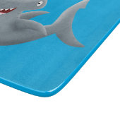 可愛いおもしろいハンマーヘッドシャーク漫画 カッティングボード (角)