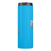 可愛いおもしろいハンマーヘッドシャーク漫画 タンブラー (裏面)