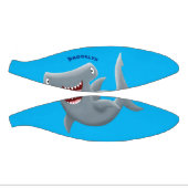 可愛いおもしろいハンマーヘッドシャーク漫画 ミニバスケットボール (パネル)