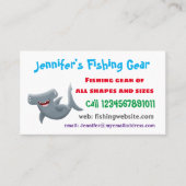 可愛いおもしろいハンマーヘッドシャーク漫画 名刺 (正面)