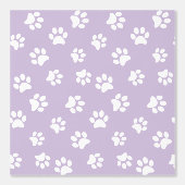 可愛いおもしろいパステルパープルホワイトキャットドッグポープリント 壁紙 (正面)