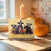 可愛いおもしろいパーソナライズされたレトロウォーターカラーハロウィーン カード