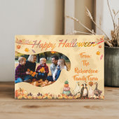 可愛いおもしろいパーソナライズされたレトロウォーターカラーハロウィーン カード