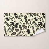 可愛いおもしろいパープルブルーとブラックハロウィーン バスタオルセット (ハンドタオル)