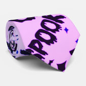 可愛いおもしろいパープル、ブルーとブラックのハロウィーン ネクタイ (ロール)