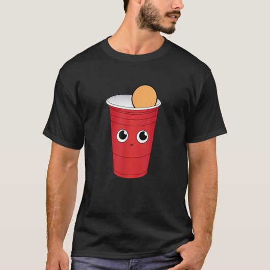 可愛いおもしろいビアポンチャンピオン勝者または愛好家の贈り物 Tシャツ (正面)