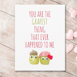 可愛いおもしろいビーガングラプスト物バレンタインデーはがき ポストカード