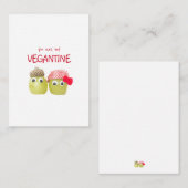 可愛いおもしろいビーガンベジタリアンvegantineフラットカード ノートカード (正面/裏面)