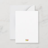 可愛いおもしろいビーガンベジタリアンvegantineフラットカード ノートカード (裏面)