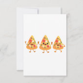 可愛いおもしろいピザキッド誕生日パーティーの招待状 招待状 (裏面)