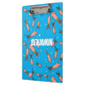 可愛いおもしろいピンクのイカ漫画 クリップボード (左)