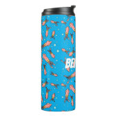 可愛いおもしろいピンクのイカ漫画 タンブラー (回転左)