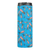 可愛いおもしろいピンクのイカ漫画 タンブラー (裏面)