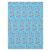 可愛いおもしろいピンクのイカ漫画 テーブルクロス (正面)