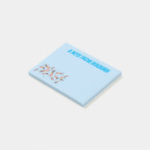 可愛いおもしろいピンクのイカ漫画 ポストイット (アングル)