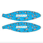 可愛いおもしろいピンクのイカ漫画 ミニバスケットボール (パネル)