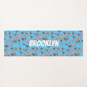 可愛いおもしろいピンクのイカ漫画 ヨガマット (裏面(横))