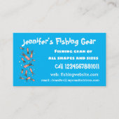 可愛いおもしろいピンクのイカ漫画 名刺 (正面)