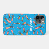 可愛いおもしろいピンクのイカ漫画 Case-Mate iPhoneケース (裏面(横))