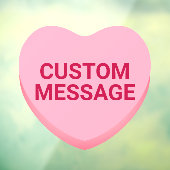 可愛いおもしろいピンクカスタムのメッセージ会話ハート ウィンドウサイン (シート3)