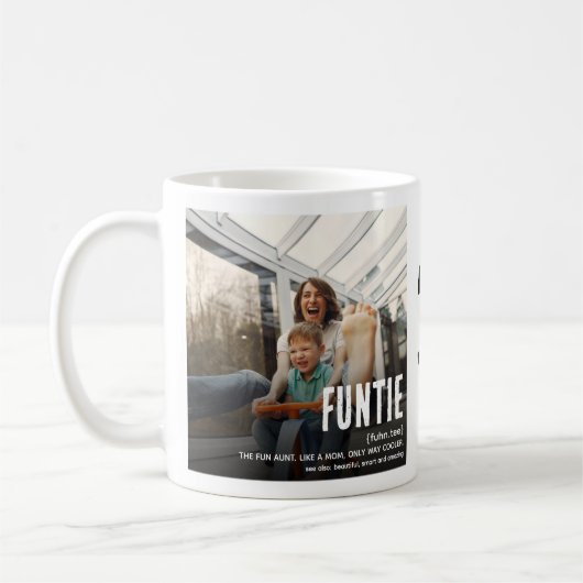 可愛いおもしろいファンティ2フォトアンティクリスマス コーヒーマグカップ (左)