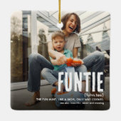 可愛いおもしろいファンティ2フォトアンティクリスマス セラミックオーナメント (裏面)