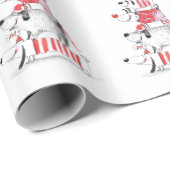 可愛いおもしろいフェスティバル犬メリークリスマス ラッピングペーパー (ロールコーナー)