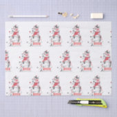 可愛いおもしろいフェスティバル犬メリークリスマス 薄葉紙 (クラフト)