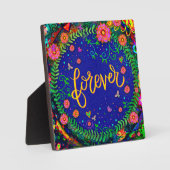 可愛いおもしろいフローラフォーエバーインスピリミティイーゼル フォトプラーク (正面)