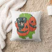 可愛いおもしろいベビートリケラトップパンプキンエッグハロウィーン クッション (ブランケット)