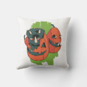 可愛いおもしろいベビートリケラトップパンプキンエッグハロウィーン クッション (裏面)