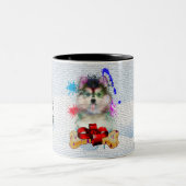 可愛いおもしろいポンスカイドヤッピーのクリスマス ツートーンマグカップ (中央)